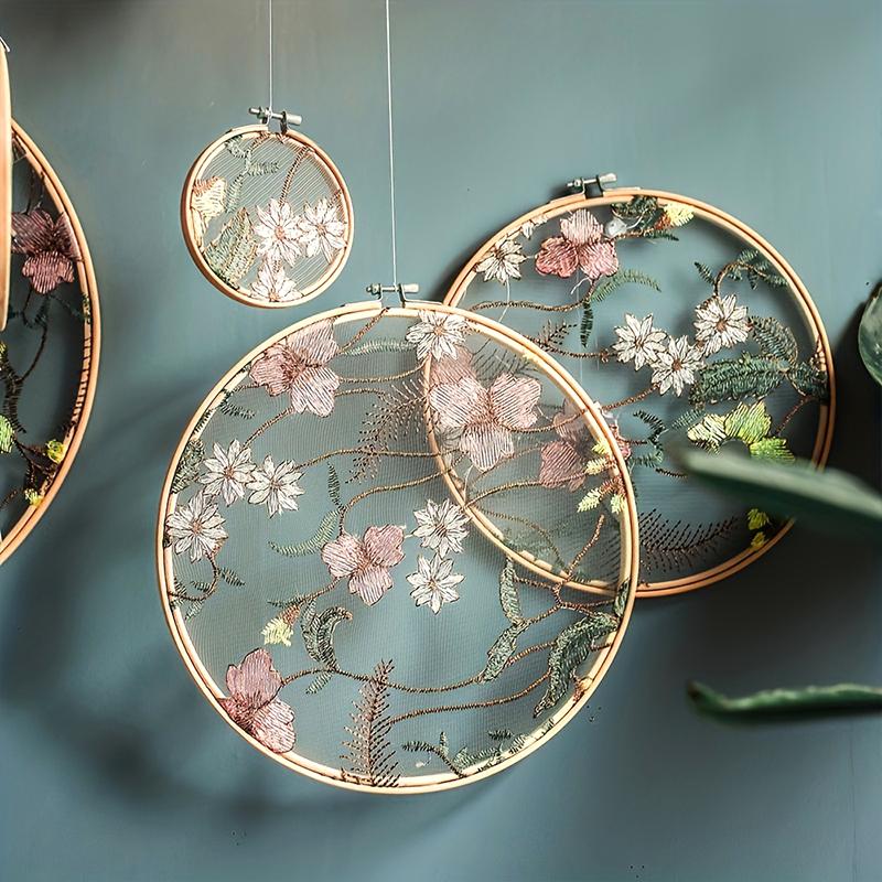 

4шт садовый стиль ткань искусство настенные вышитые украшения украшение стены