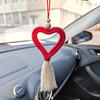 1Set Ornament Party Decoration Hanging DIY With Wood Beads Heart Jute Rope Tassel Craft Christmas Tree Heart Shape