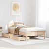 Vidaxl Bed Frame Without Mattress, 75X190 Cm, Solid Pine Wood