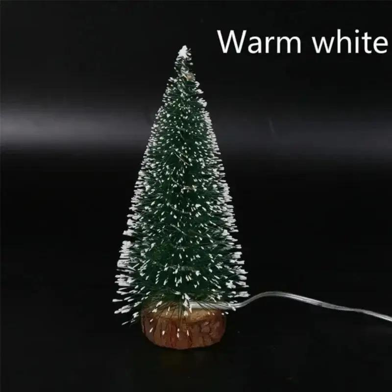 Mini Christmas Tree Small Pine Tree With Wooden Bases For Xmas Holiday Party Home Tabletop Tree Decor Tree With Light Ornaments