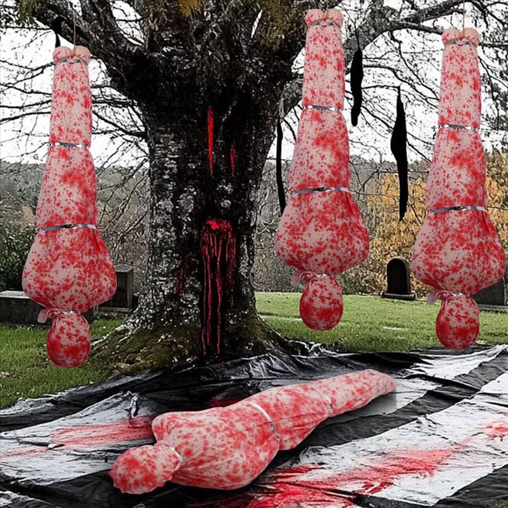 Halloween Lijkzakken Decoraties Buiten Binnen, 60inch Dood Lichaam halloween Hangende Props met, Tapes