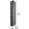 10 Shelf Hanging Organizer Storage Solution Shoes Accessories Non-Woven Fabric Space Saving Vertical Closet Rod Design