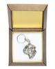 Border Terrier - Silver-plated pendant with a dog in a decorative box, handbag decoration, backpack pendant by Art-Dog brand