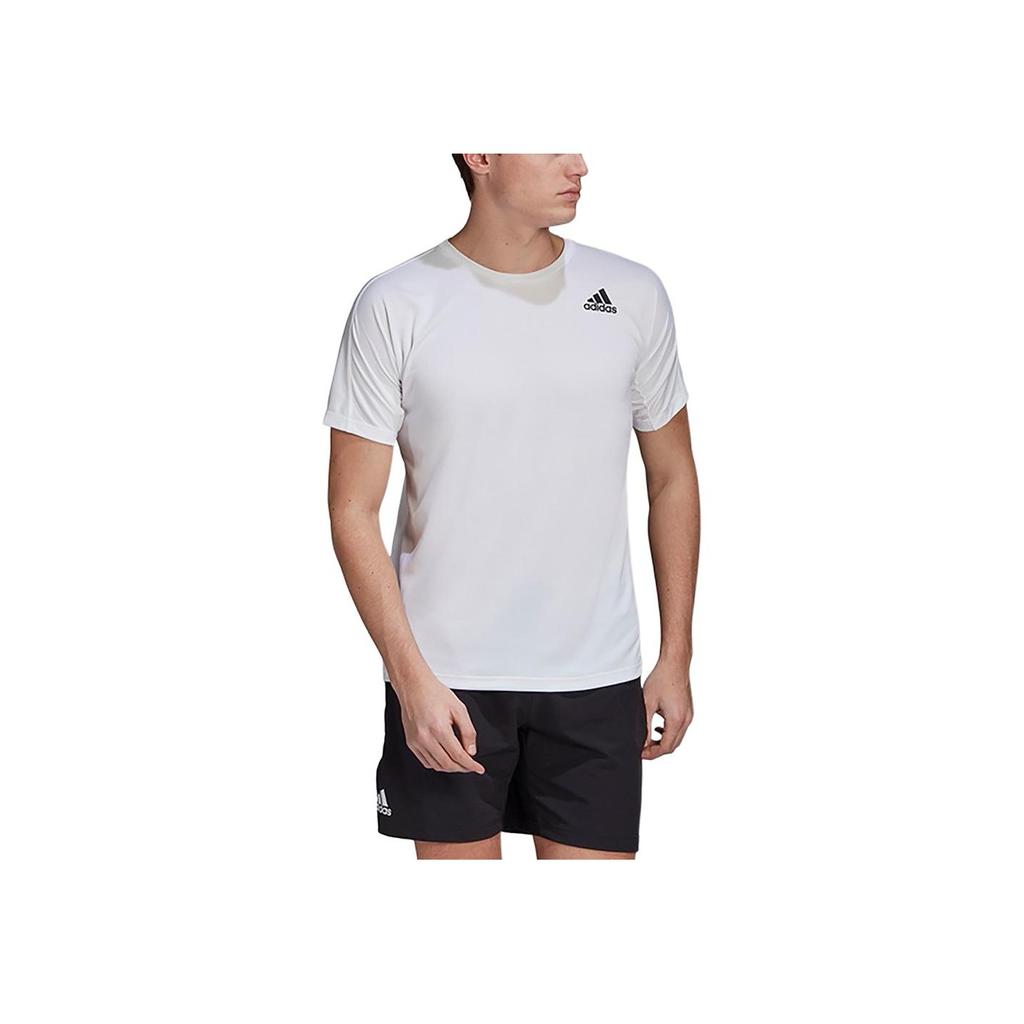Adidas Moisture Wicking Quick Dry Lightweight Breathable Crew Neck Short Sleeve T-Shirt Men Tops White GK4320