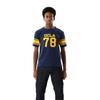Champion True To Archive Size Short Crew Graphic Win Sleeve Football T-Shirt, Men's, Navy, L, Sleeve, Neck, 100% Cotton, Print, 1/4 T-Shirt, C3-R339