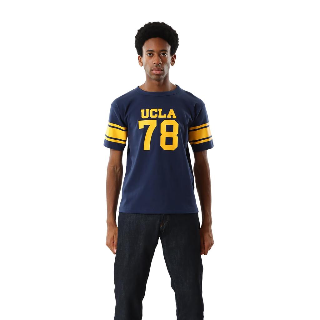 Champion True To Archive Size Short Crew Graphic Win Sleeve Football T-Shirt, Men's, Navy, L, Sleeve, Neck, 100% Cotton, Print, 1/4 T-Shirt, C3-R339