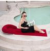 Portable Inflatable PVC Flocking Beach Mat with Pillow for Sunbathing & Pool