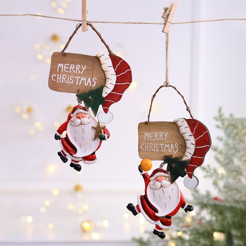 Festive Christmas Scene Decor Resin Hanging Tags Holiday Gift Accessories Tree
