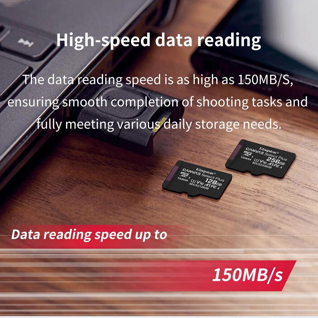 Kingston 128GB Micro SD TF Card Memory Cards 64GB 256GB 512GB microSDXC Card Up To 150MB/s A1 Class 10 UHS-I U1 V10 A2 For Phone Drones Camera GoPro