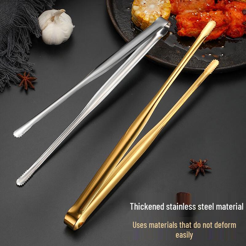 Extended Stainless Steel BBQ Tongs