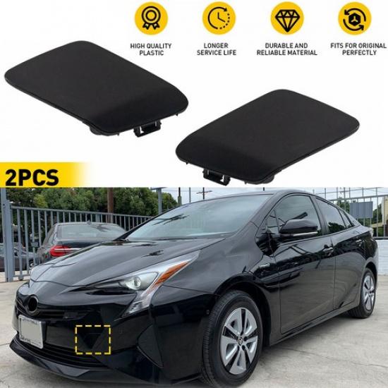 For Toyota Prius 2016-2017 Front & Left Right Side Primed Bumper Tow Hook Cover