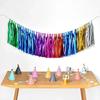 5x Seidenpapier Quasten Girlande Papier Banner Partyzubehör DIY Kits Hochzeitswimpelkette Kinderzimmerdeko Babyparty Dekoration