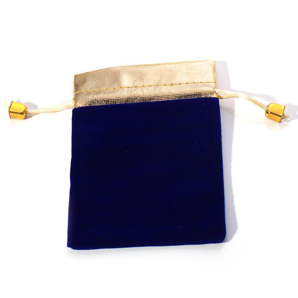 5-10pcs/lot Velvet Drawstring Jewelry Bags Gold Color Trim Bracelet Necklace Storage Pouch DIY Christmas Party Gifts Packing Bag
