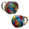 Hand Painted Coffee Mug Resin Quirky Resin Tea Cup 380ml Colored Yarn Ball Coffee Cup Hot And Cold Drink Cup Artistic Decor