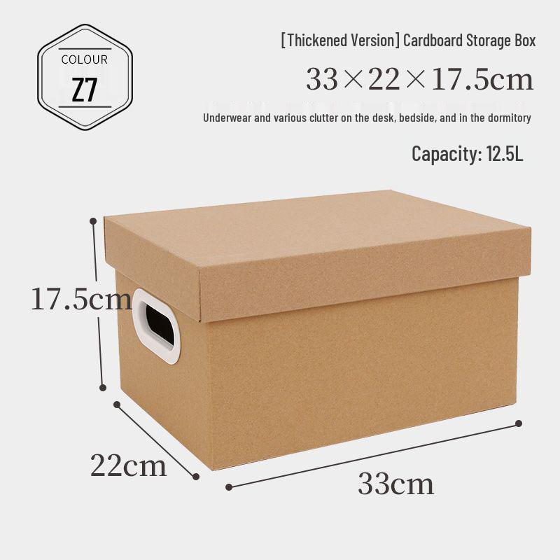 Large Capacity Thick Kraft Paper Storage and Archive Box