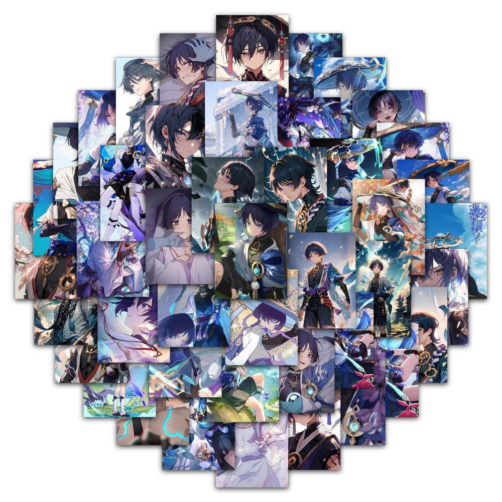 63PCS Wanderer (Genshin Impact) Stickers, Self-Adhesive Decorations for Handwritten Journals, Peripheral Stickers