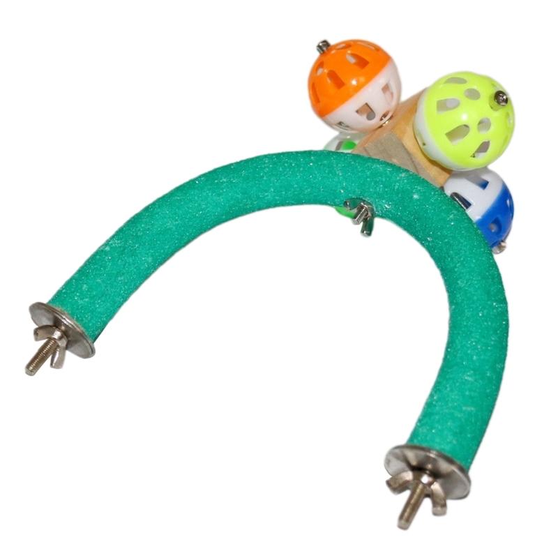 

Parrots Perch for Bird with Rotating Ball Cockatiel Perch Stand Birdcage Perch Climbing Perch Toy for Parakeets Budgies 1