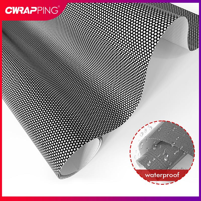 Tinting Perforated One-Way Adhesive Wrap Film Car Black White Tinting Mesh Sticker Perforated Vinyl Privacy Window Film