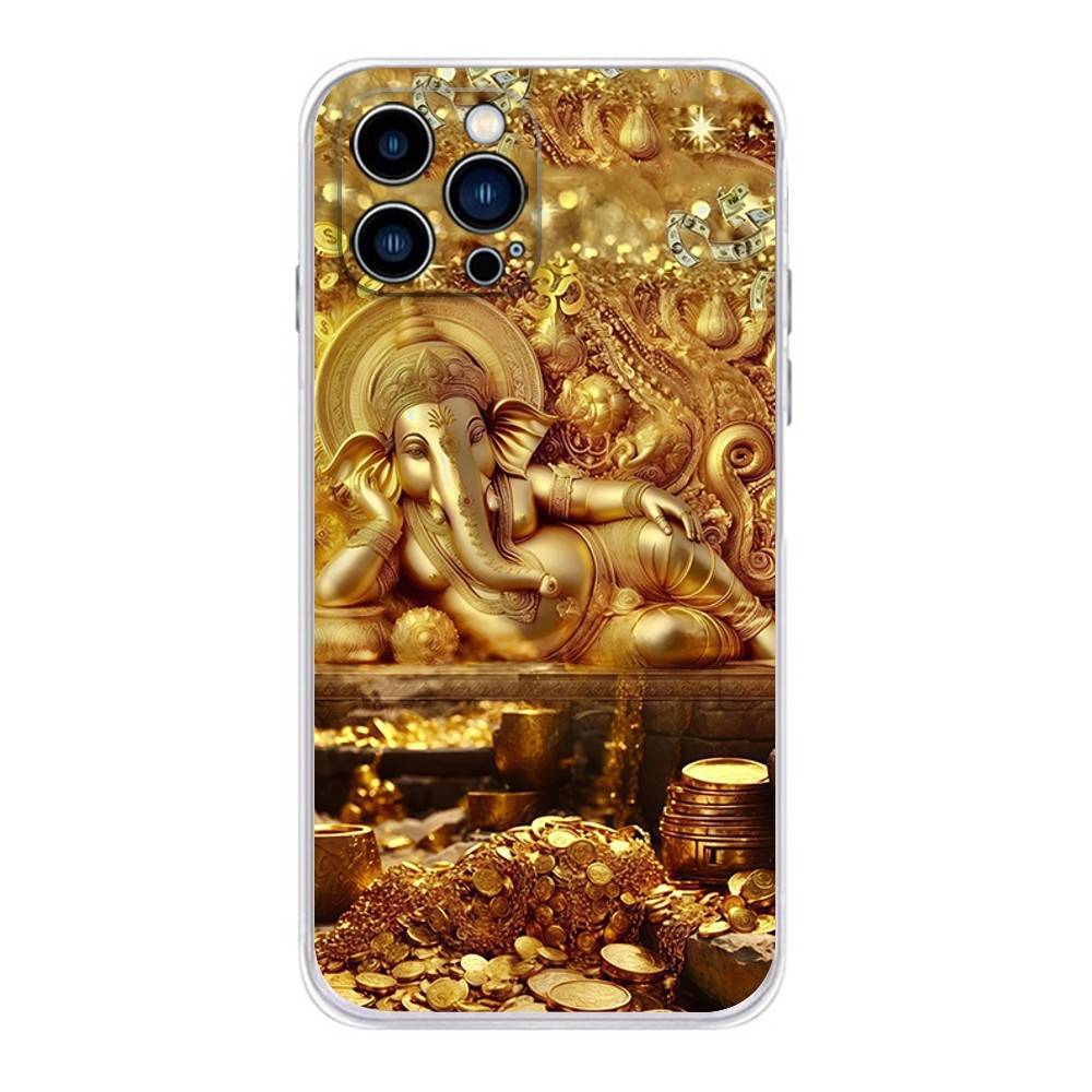 Money Gold Art Phone Case for iPhone 16,15,14,13,12,11 Pro,Max,17,Air,E,Mini Anti-Fingerprint Anti-Shock Rear Cover