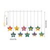 Eid Decorative Lights Holiday Stars Moon LED Lights Ornament Eid Decorations Pendant Battery Operated Ambient Lighting Party