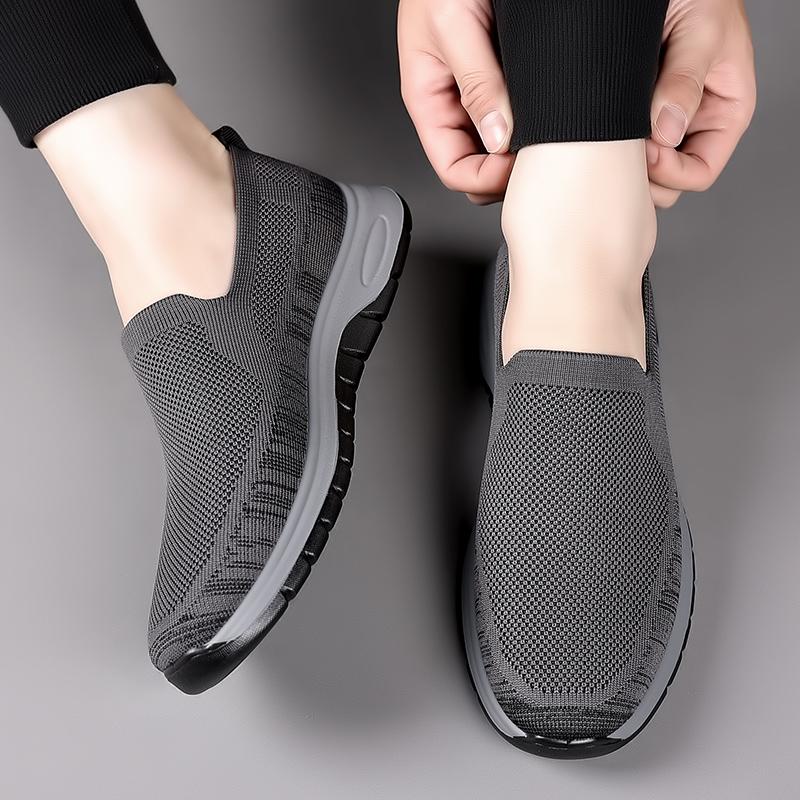 Fashion Handmade Summer Canvas Shoes for Man Breathable Fashion Men's Sneakers Outdoor Casual Loafers Walking Sock Shoes Tenis Masculin