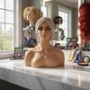 Shoulder Mannequin Bust PVC Hairpiece Head for Salon Owners, Photo Photography