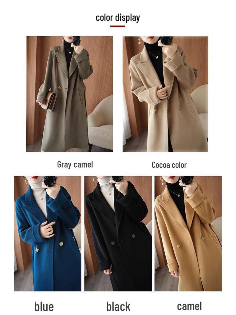 Elegant Mid-Length Women's Wool Coat - Autumn/Winter 2025 Collection