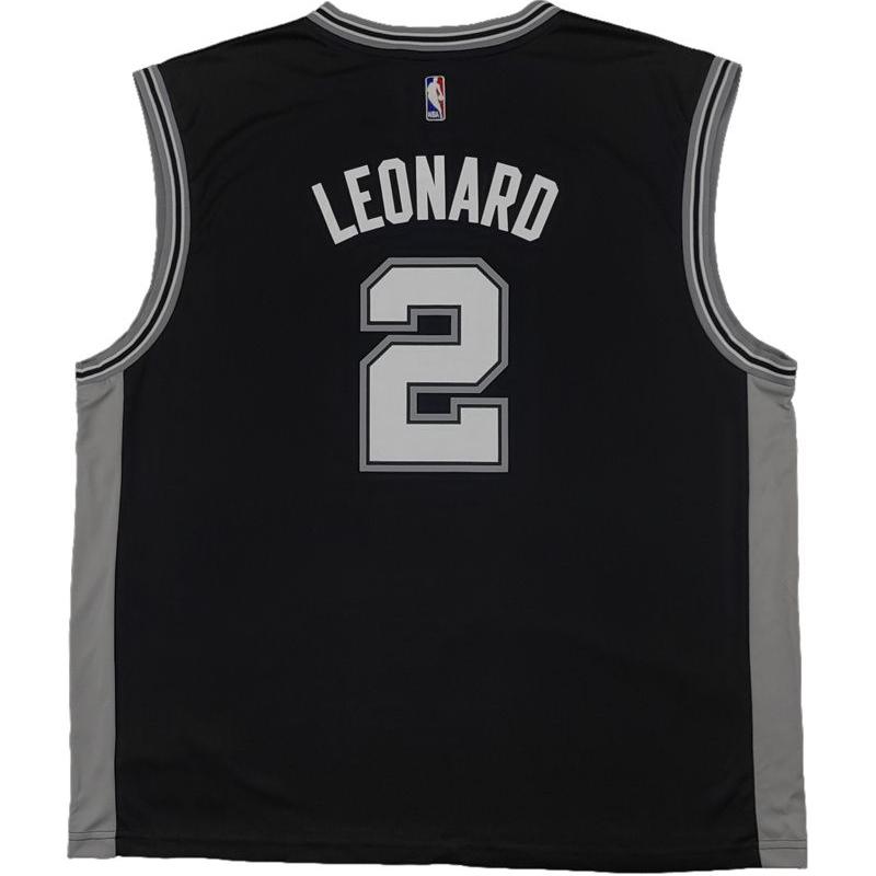 Adidas X Colaboración NBA San Antonio Spurs Kawhi Leonard Moda Suave Cómodo Casual Camiseta de Baloncesto Hombres camiseta Negro 7818A-304-AEB1585