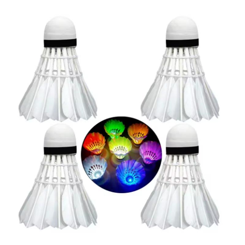 4pcs LED Badminton Shuttlecocks Badminton with Light Suitable for Outdoor and Indoor Sports