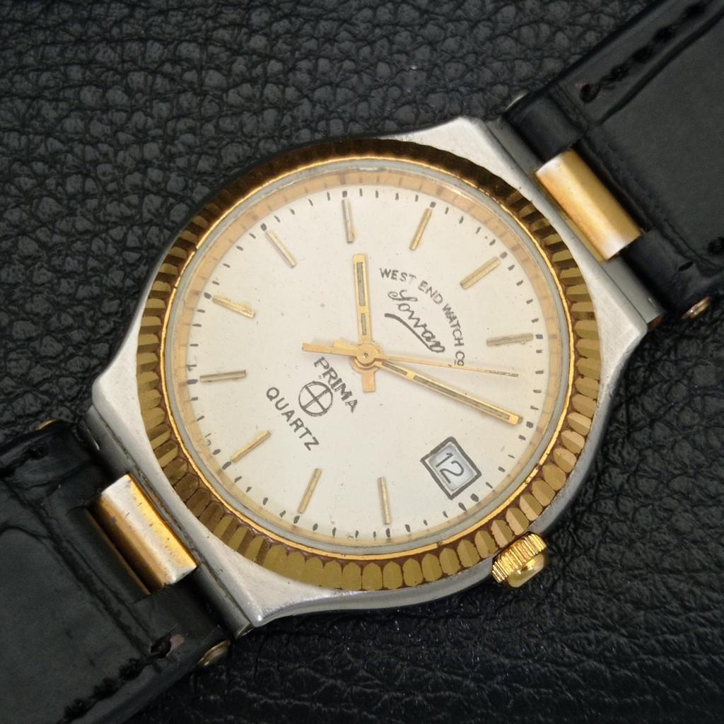 VINTAGE WEST END WATCH CO QUARTZ SWISS WOMENS CREAM COLOR DIAL WATCH A700338-5