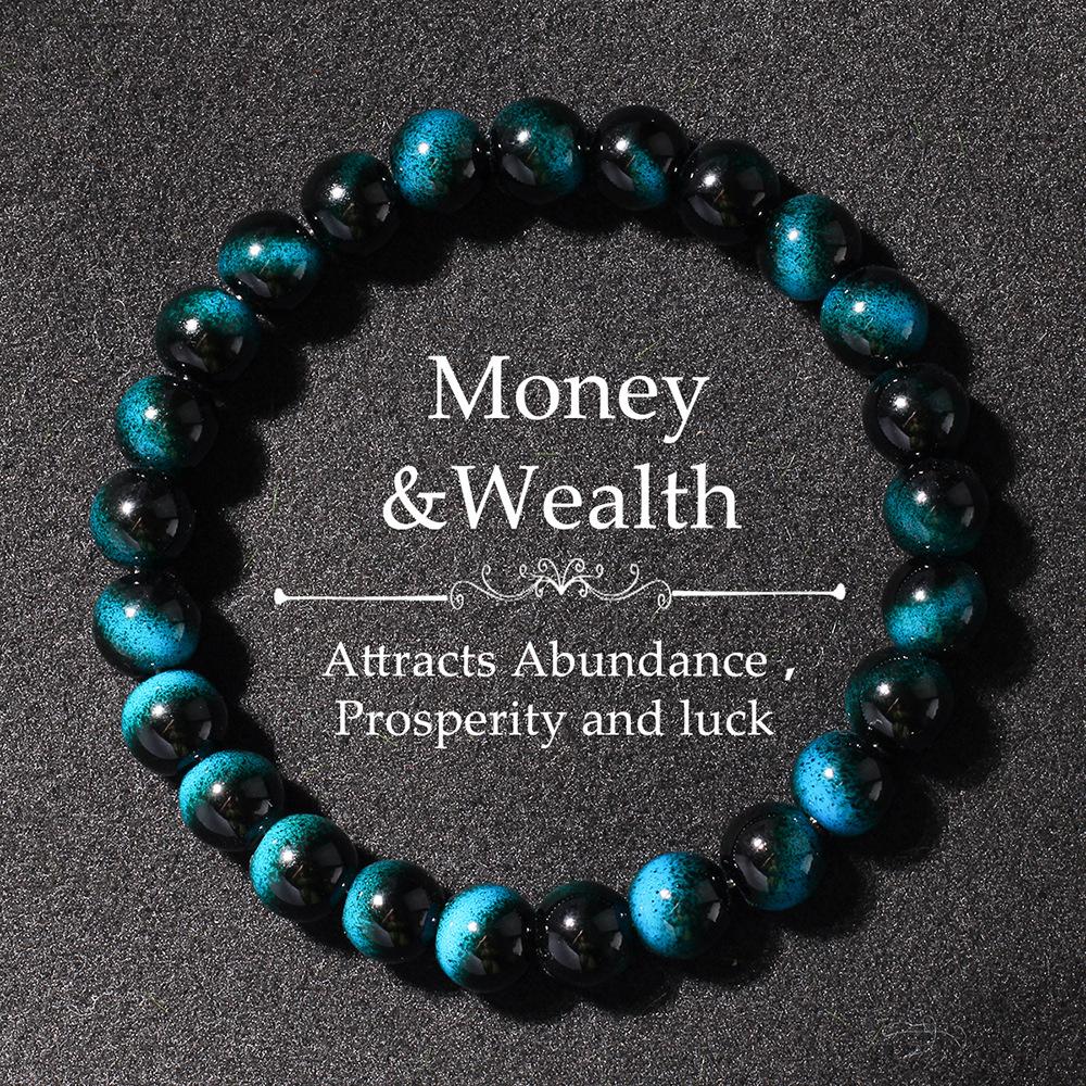 Festive Gifts Multicolor Tiger Eye Agate And Wooden Beaded Bracelet Set Bohemian Fashion Jewelry For Men Women Daily Wear Simple Versatile Accessory