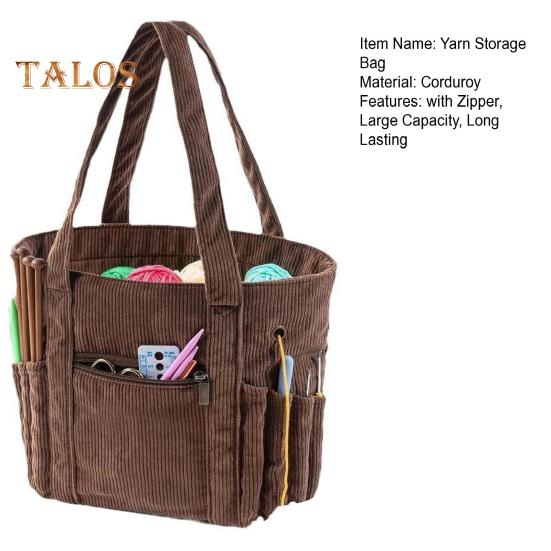 Pletacia taška Organizér na ukladanie priadze so zipsom Veľká kapacita Viacúčelová Prenosná Pletacia taška Organizér na háčkovacie ihlice