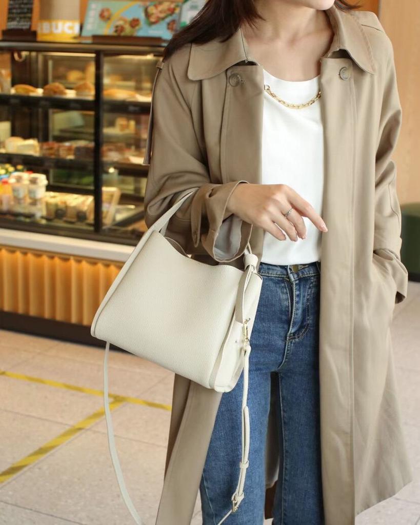 Women's Bucket Bag 2026 New Style, Top Layer Cowhide, Large Capacity, Basket Bag, Shoulder Bag, Crossbody Bag
