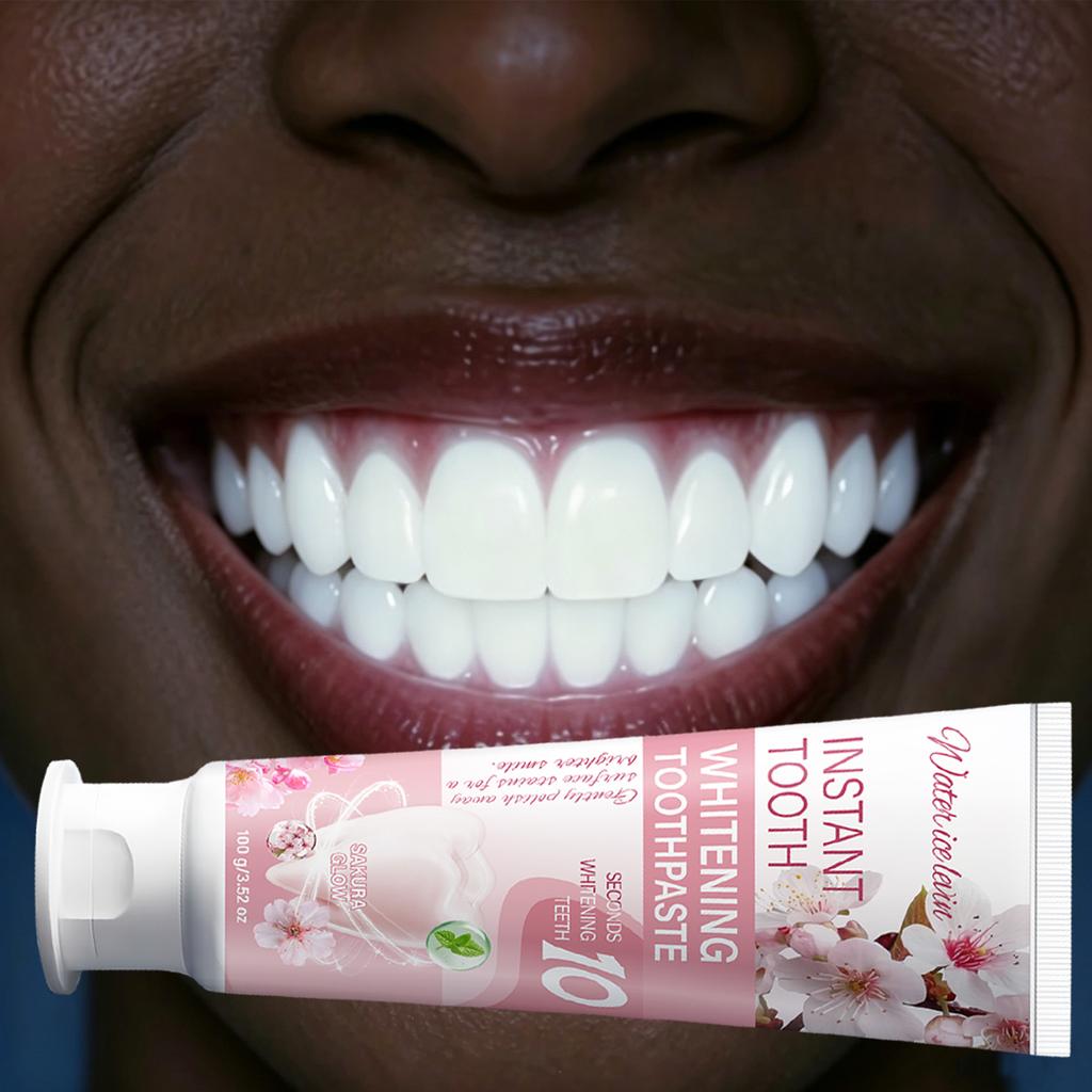 Water Ice Levin Sakura Glow Whitening Toothpaste 100g Gentle Clean Moisturizing Remove Surface Stains Daily Dental Care Paste