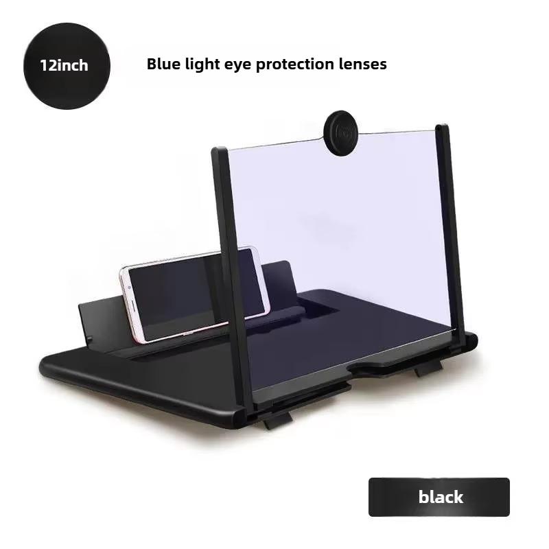 3D HD Phone Screen Amplifier Projector, Foldable Stand for Movies Videos Games, Compatible with All 10/12 Inch Smartphones