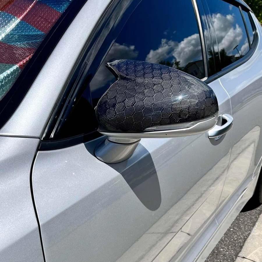 Kia Stinger Carbon Fiber Rearview Mirror Covers 2018-2023