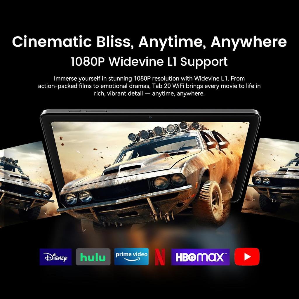 Blackview Tab 20 WiFi Tablet Android 15  10.1inch 4GB RAM 64GB ROM 6600mAh Battery Tablets