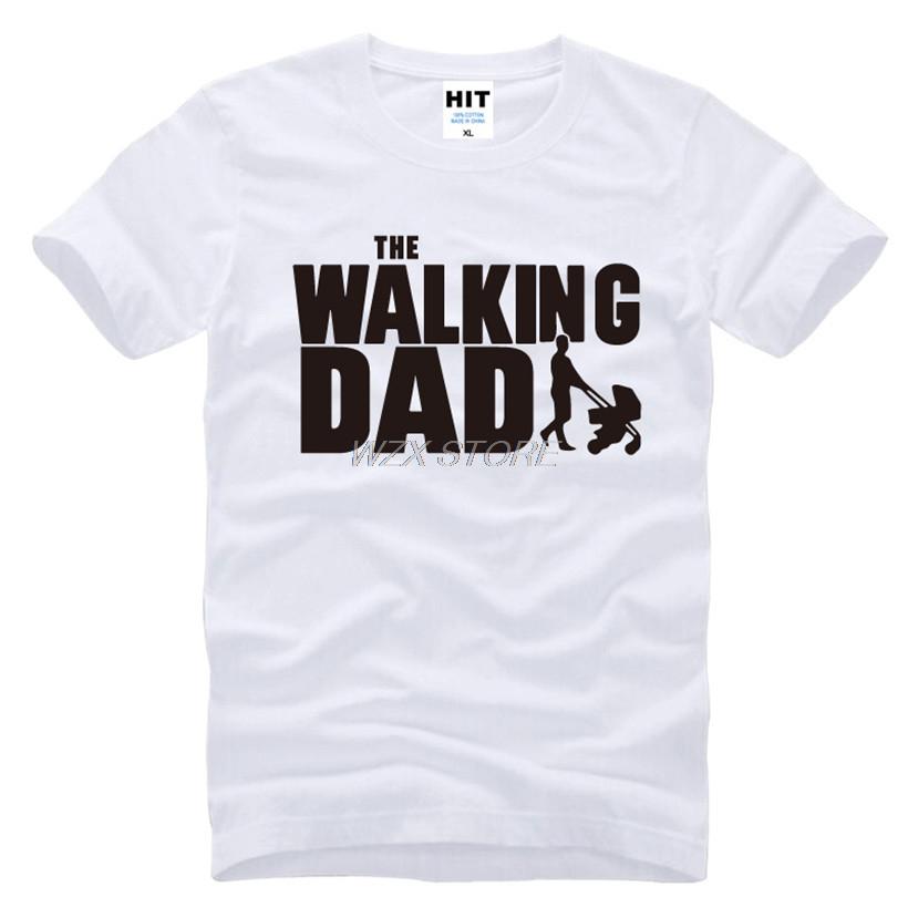 Newest Summer Men T-shirt Funny Walking Dad Printed Fashion T-shirt Short Sleeve Basic