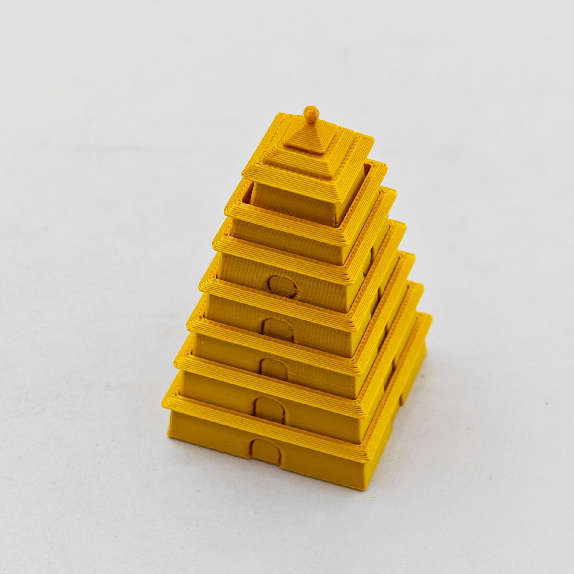 

3D Складная Вращающаяся Пагода: Детская игрушка для снятия стресса и модель культурной архитектуры