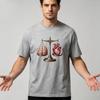 Unisex 100 Cotton O Neck T Shirt Balance Brain And Heart Retro Scale Graphic Print Casual Daily Male Short Sleeve Tee Tops