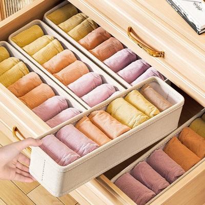 New Portable Household Underwear Storage Box Large Capacity Save Space Socks Storage Boxs Foldable Underwear Storage Container