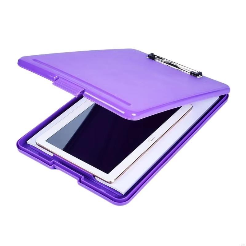 Multifunctional File Folder With Clipboard Waterproof Plastic Writing Pad For Student Teacher School