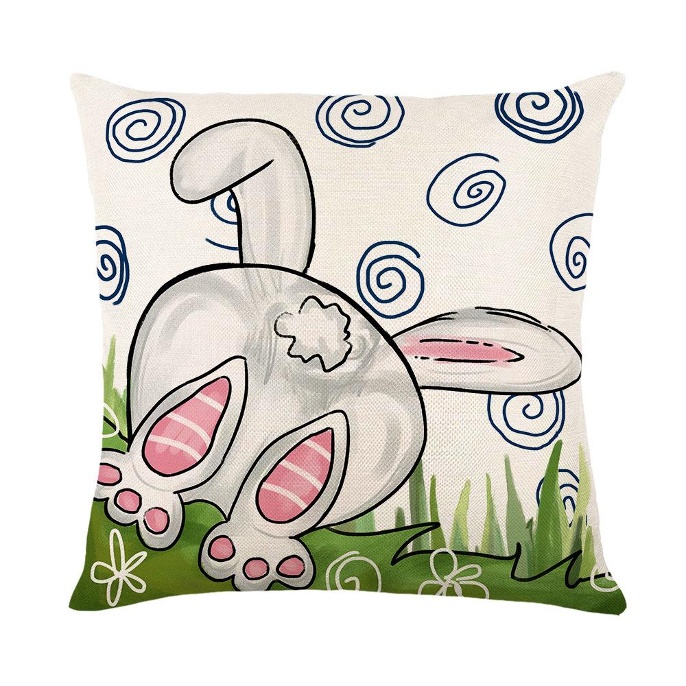 

Чехол на подушку с рисунком кролика для домашнего дивана, чехол на подушку с рисунком мультфильма, чехол на подушку для изголовья кровати в спальне 45*45cm JYM268-4