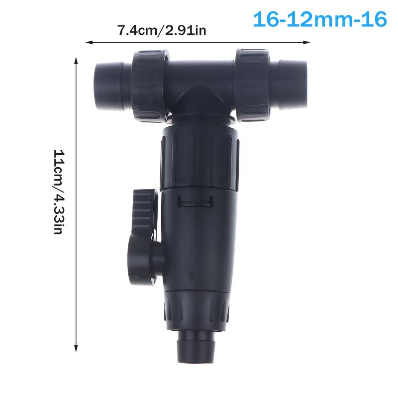 

Aquarium Accessories 12/16mm Double Tap Quick Release Connector Fish Tank Hose Pipe 3-Way Valve Aquarium Filter Connector