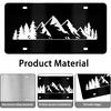 Mountain License Plate Mounta Front License Plate Peak Aluminum Decorative Licenses Plates, Natural Novelty Vanity Tag Black Car Plates, Car Tag With