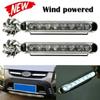 Wind Powered Car LED DayTime Running Light Auxiliary Lighting Rotation Fan Lamp Automobile Day Time Headlight Amagi