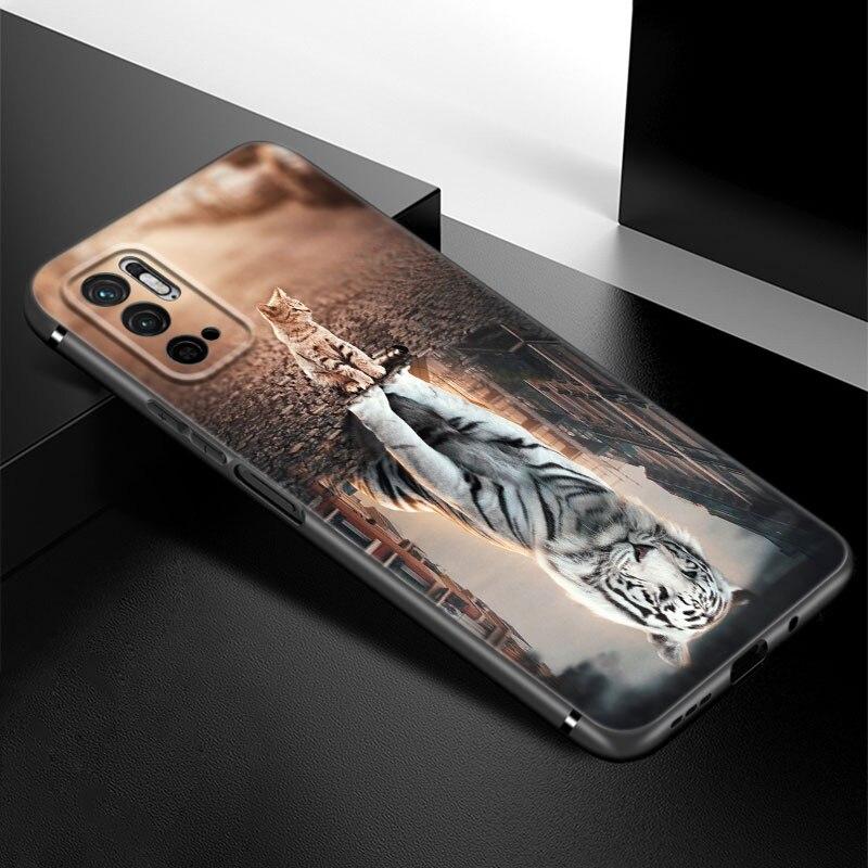 

Чехол для телефона с милым маленьким тигром для Xiaomi Redmi Note 7, 8, 8T, 9, 9S, 10, 10S, 10T, 11, 11S, 4G, 11E, 11T Pro, 5G, мягкий черный чехол из ТПУ Note 11 Pro China