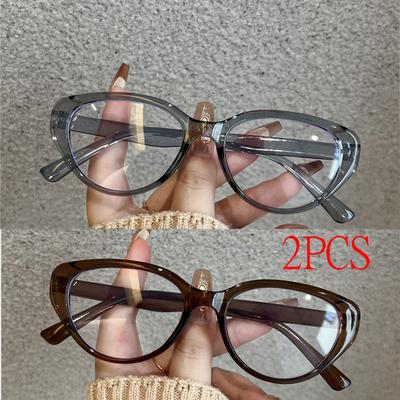 1PCS Fashion Cat Eye Glasses Unisex Plain Frame for Women Men Party Eyewear Decorative Spectacles