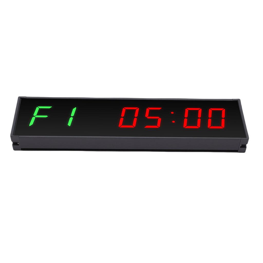 1.5 Inch Gym Timer Clock 6 Modes Type C LED Workout Interval Digital Timer Countdown Up Stopwatch with Remote Control