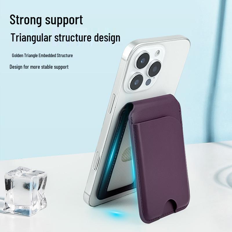 Magnetic Card Holder for 15 Pro/16 Max with Precision Hinge - MagSafe Card Sleeve & Phone Stand